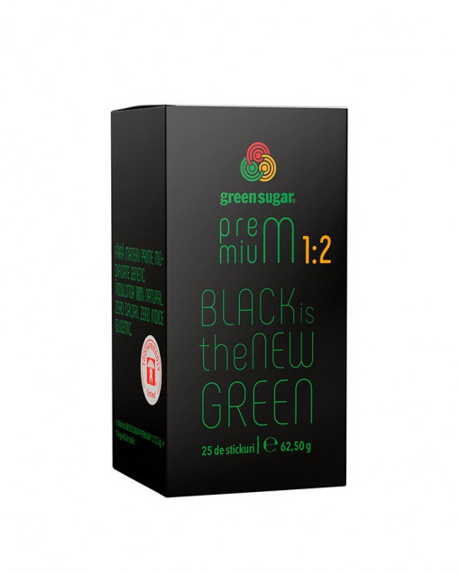 Indulcitor cu Stevia 1:2 25 sticks - Green Sugar Premium