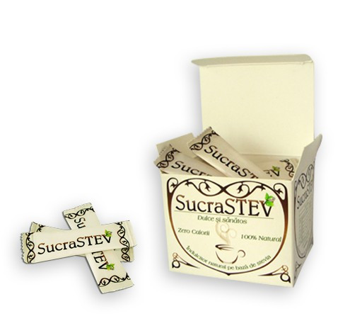 Indulcitor natural pe bază de stevia plicuri - SucraSTEV