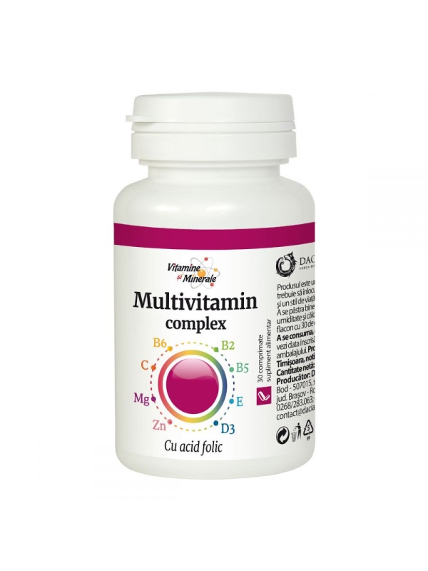 MULTIVITAMIN COMPLEX CU ACID FOLIC 30cpr DACIA PLANT
