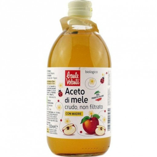 Otet bio de mere, crud, nefiltrat, Baule Volante 500ml