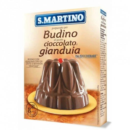 Preparat pentru Budinca de ciocolata si gianduia (fara zahar, fara gluten) (8 portii) 96g - S. Martino