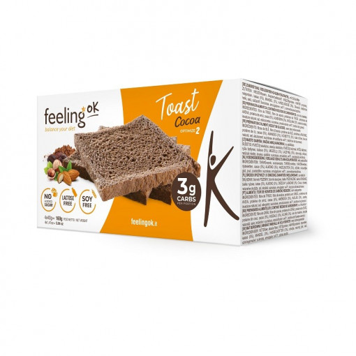 Toast Low-Carb cu cacao 160g (fara zahar, fara lactoza) (Optimize 2) - FeelingOK