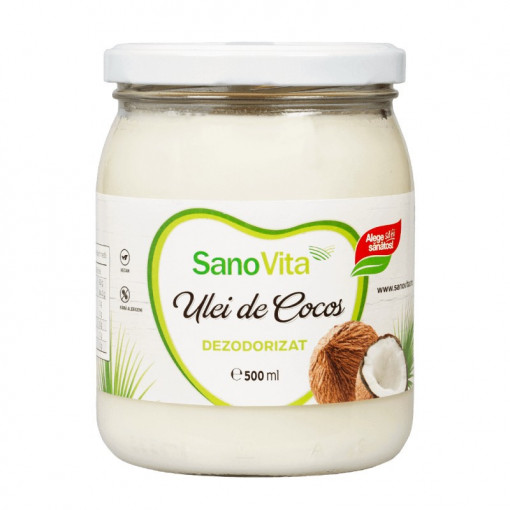 Ulei de cocos dezodorizat 500ml - Sano Vita
