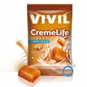 Bomboane Creme Life Classic cu aroma de caramel (fara zahar) 110g - VIVIL
