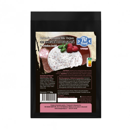 KetoMix Mic dejun cu zmeura by Cristina Ionita (fara zahar, low carb, keto) 30g - Fit Food