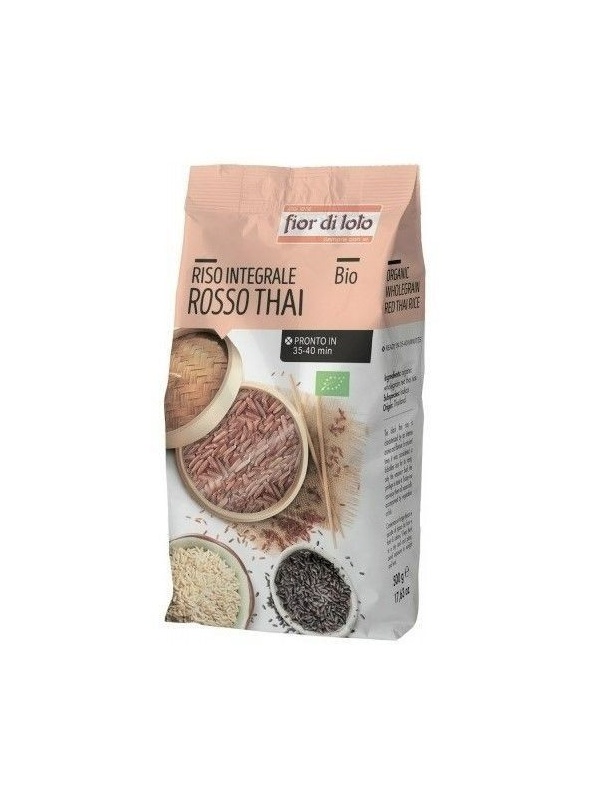 Orez Rosu Thai integral bio, 500g - Fior di Loto