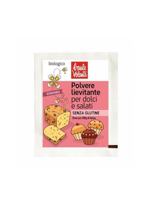 Praf de copt eco pentru preparate dulci si sarate (2 plicuri x 9g), fara gluten, Baule Volante