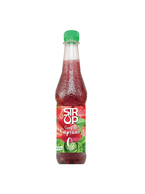 Sirop de CAPSUNI cu Stevia (fara zahar) 500ml - STROP