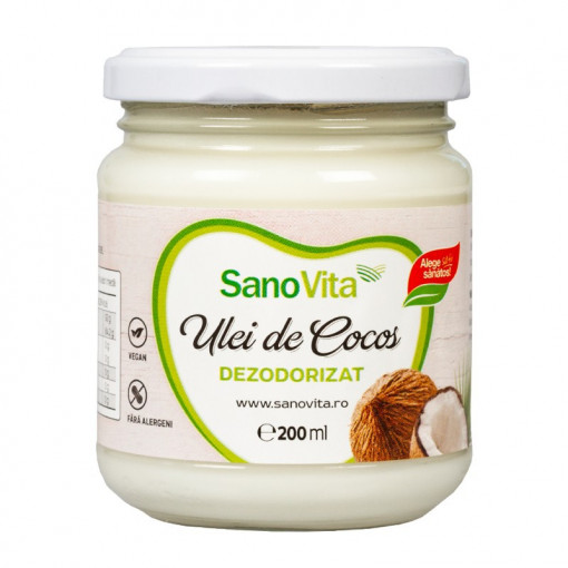 Ulei de cocos dezodorizat 200ml - Sano Vita