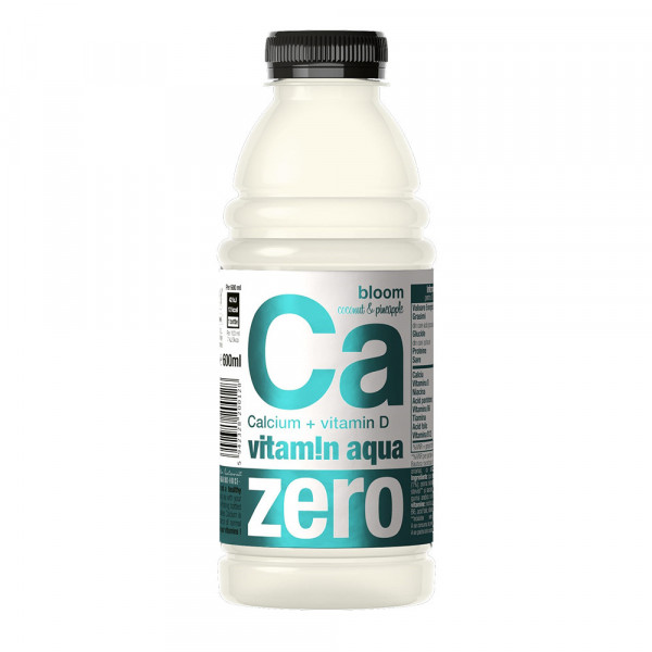 Vitamin Aqua Zero Cocos si Pepene Galben, Ca+ Vitamina D, 0.6L (fara zahar, vegan, low carb)
