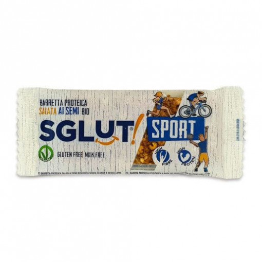 Baton bio proteic crunchy sarat cu seminte 20g - SGLUT