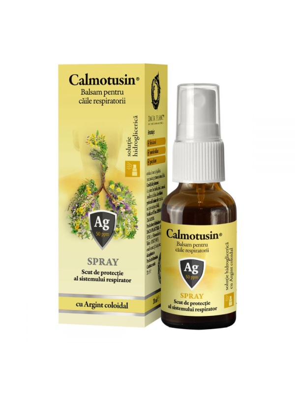 Calmotusin cu Argint coloidal (fara alcool) SPRAY 20ml DACIA PLANT