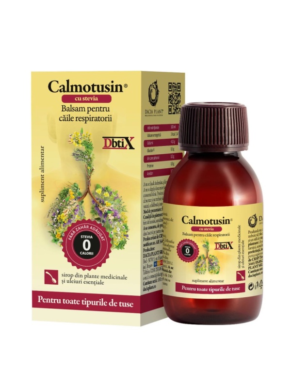 CALMOTUSIN CU STEVIA DBTIX SIROP 100ml DACIA PLANT