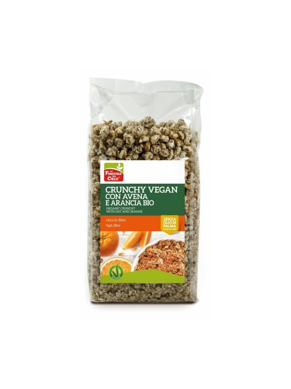 Musli crocant bio cu fulgi de ovaz si portocale (fara zahar) 375g