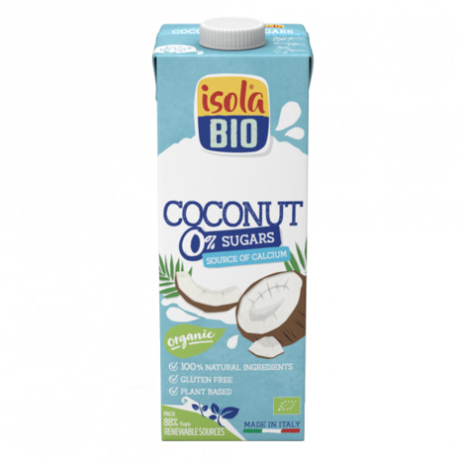 Bautura Bio de cocos, 0% zaharuri (fara gluten) 1L - Isola Bio