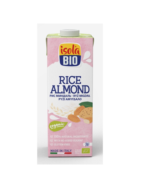 Bautura bio din orez cu migdale 1L - IsolaBio