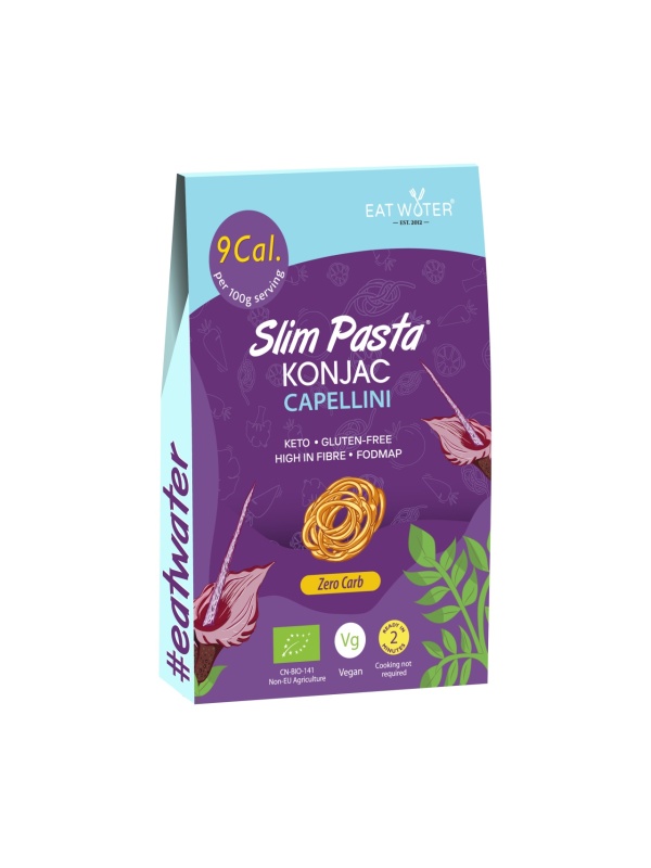 Capellini din faina de konjac BIO 270g (vegan, fara carbohidrati, fara gluten, keto) - Slim Pasta