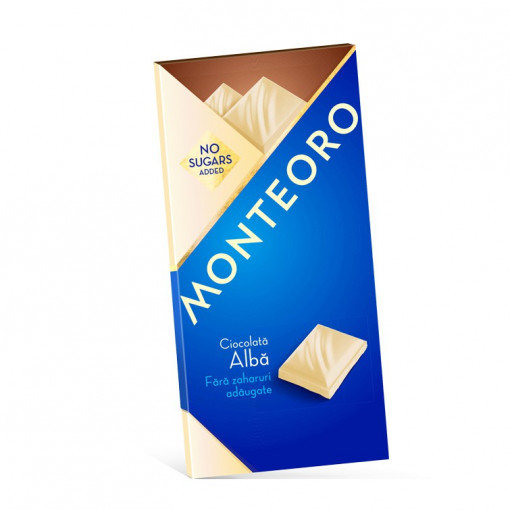 Ciocolata alba (fara zahar) 90g - Monteoro