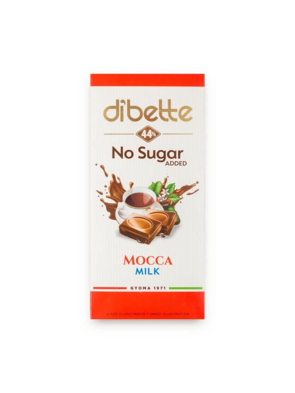 Ciocolata cu lapte cu crema de cafea (Mocca) si Eritritol 80g - Dibette