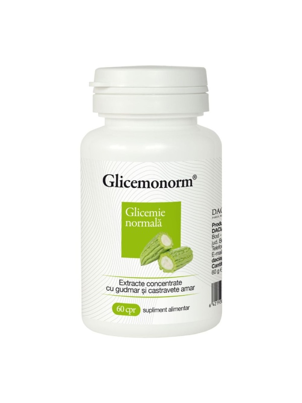 GLICEMONORM comprimate cu extract de castravete amar 60Cprr DACIA PLANT