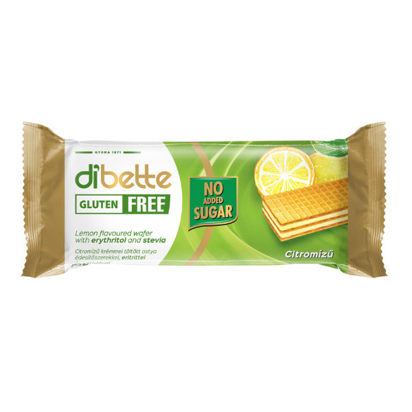 Napolitane cu lamaie cu Eritritol si Stevia (fara zahar, fara gluten) 40g - Dibette