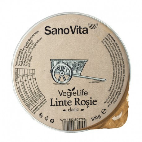 Pate vegetal din Linte rosie (vegan) 100g - Sano Vita
