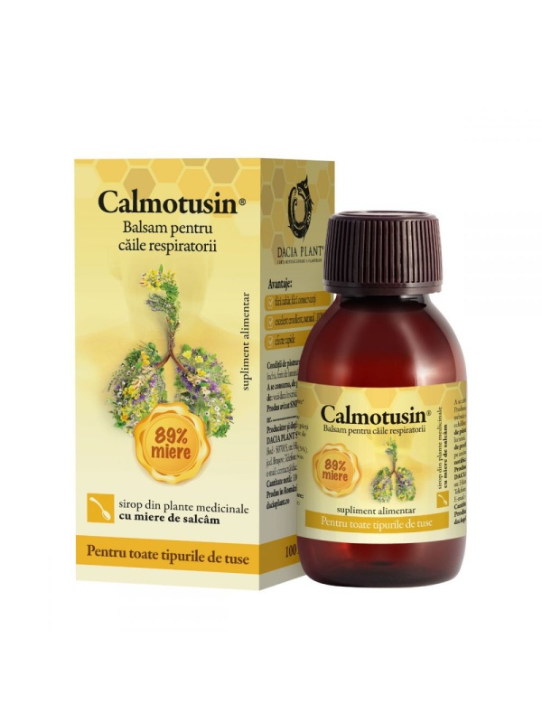 Calmotusin cu miere sirop, extract concentrat 100ml DACIA PLANT