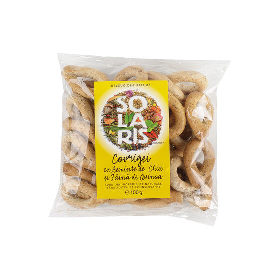 Covrigei cu seminte de Chia si faina de Quinoa 100g SOLARIS