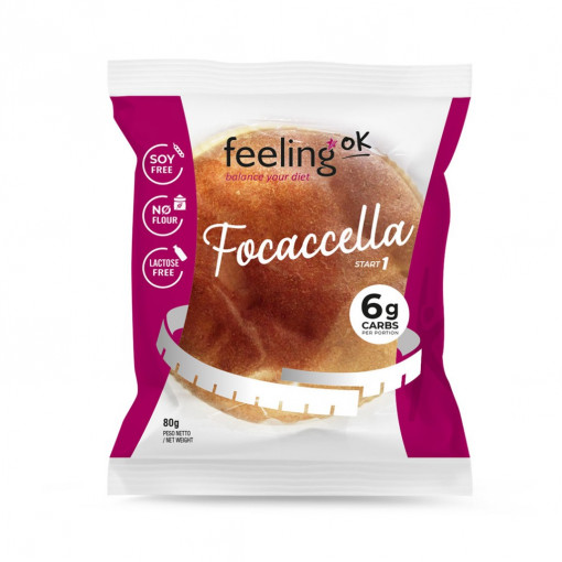 Focaccia (Low-Carb, proteica, fara zahar, lactoza, vegan)80g (Start 1) - FeelingOK
