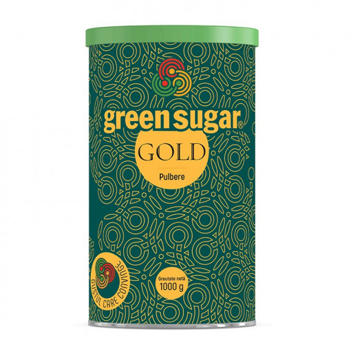 Indulcitor natural brun cu Stevia pulbere 1000g - Green Sugar Gold