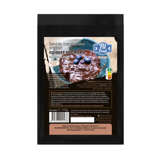 KetoMix Crema pentru prajituri cu gust de cacao (fara zahar, low carb, keto) 145g
