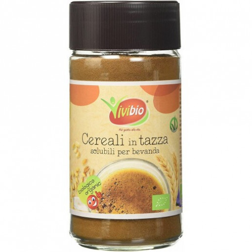Mix instant din cereale bio (orz, cicoare, smochine) (substitut cafea solubilă), fara zahar, vegan, Vivibio 100g
