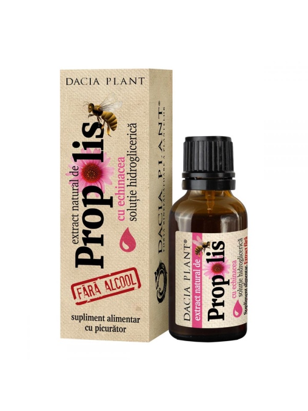 Propolis cu Echinacea fara alcool (cu picurator) 20ml DACIA PLANT