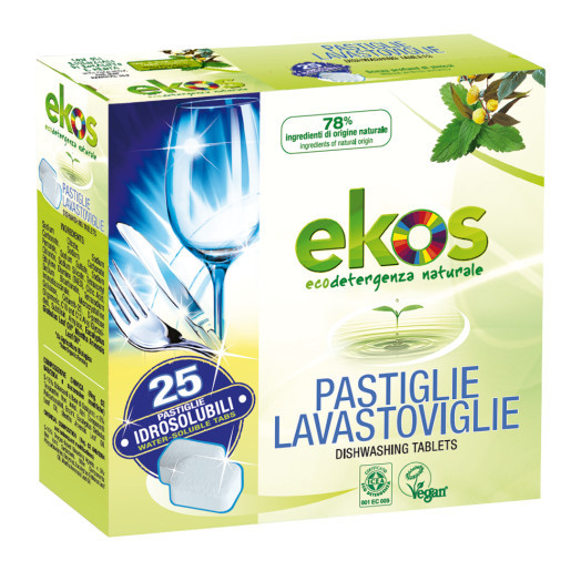 Tablete ECO hidrosolubile pentru masina de spalat vase Pierpaoli Ekos 25buc- 450g
