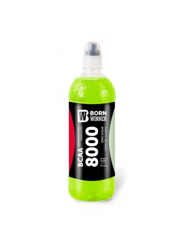 Bautura racoritoare cu BCAA - 8000 Green Apple (fara zahar) 700 ml - BORN WINNER