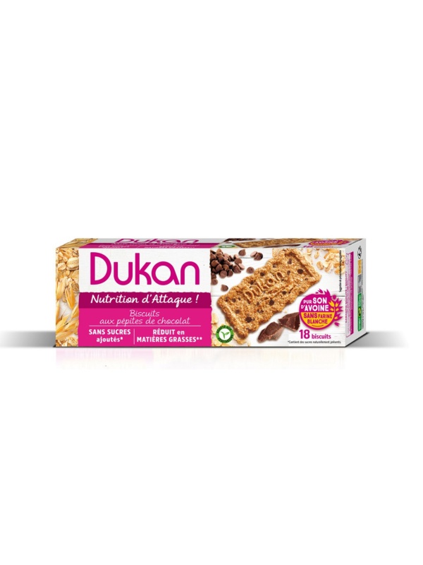 Biscuiti din tărâţe de ovăz cu ciocolata (fara zahar) 225g - Dieta Dukan