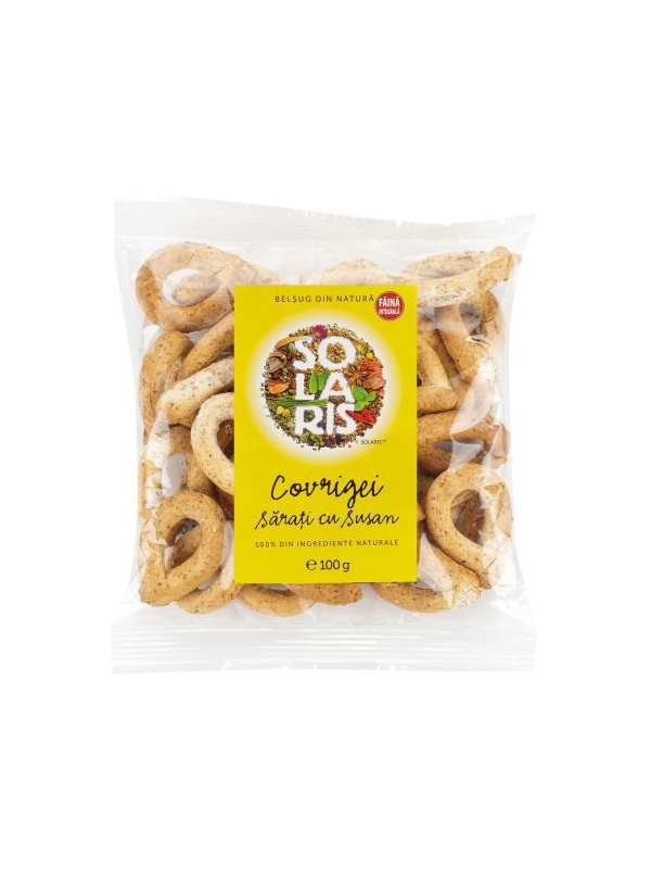 Covrigei sarati cu susan (fara zahar) 100g SOLARIS