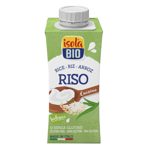 Crema bio din orez pentru gatit, fara zahar, fara gluten 200ml - IsolaBio