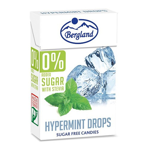 Dropsuri Hypermint, fara zahar, cu Stevia 40g - Bergland