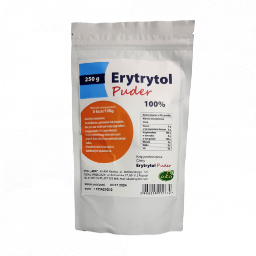 Eritritol pudra fina (indulcitor natural, IG 0) 250g - AKA
