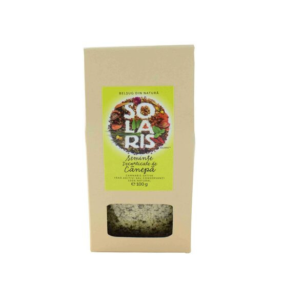 SEMINTE DECORTICATE DE CANEPA 100gr SOLARIS