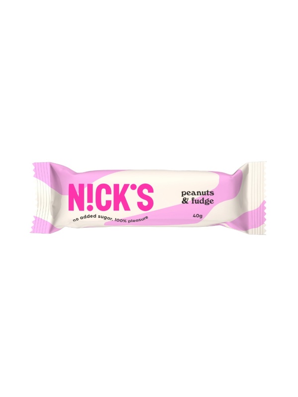 Baton Peanuts & Fudge cu Stevia (fara zahar) 40g - Nick's