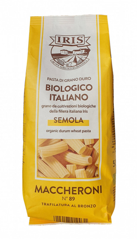 Paste bio Maccheroni din grau dur 500g - Iris