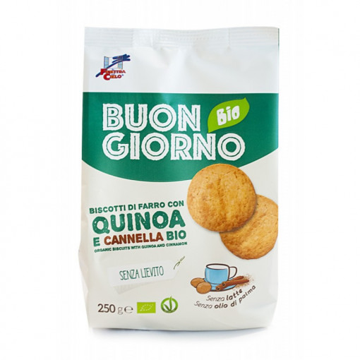 Biscuiti BIO Buongiornobio din spelta, cu quinoa si scortisoara 250g