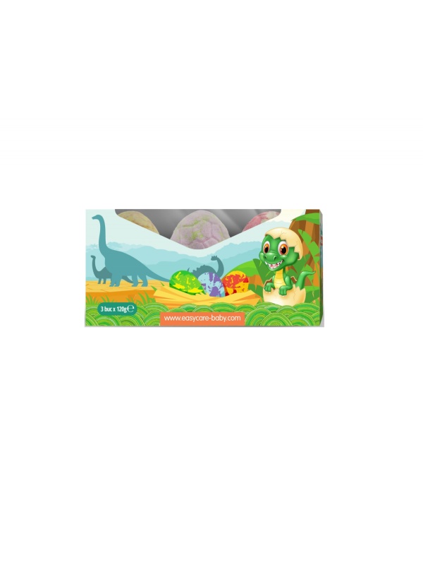 Bombe de baie ou de dinozaur cu surprize, parfum fructe 3buc/cut - EASYCARE BABY