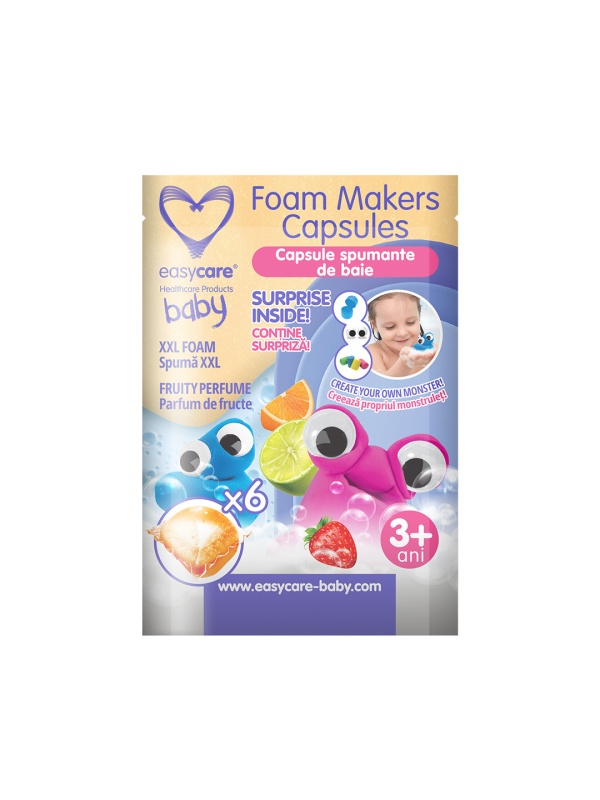 Capsule spumante de baie, cu parfum de fructe si supriza 108g - EASYCARE BABY