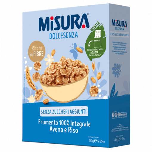Cereale mic dejun (grau integral, ovaz, orez, fara zahar) 350g - MISURA