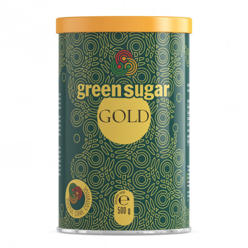 Indulcitor natural brun cu Stevia pulbere 500g - Green Sugar Gold