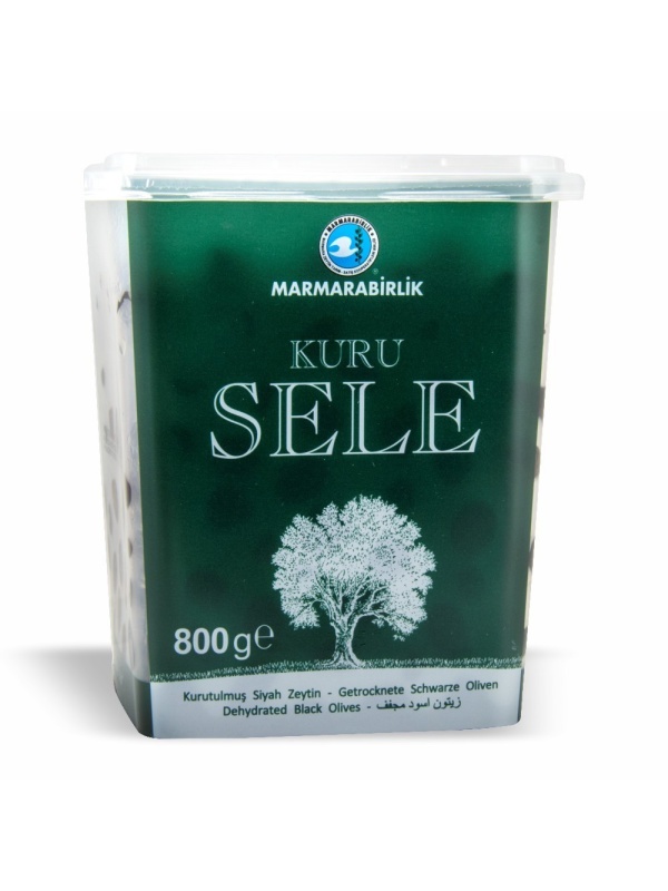 Masline naturale negre Kuru Sele 2XS 800g - Marmarabirlik