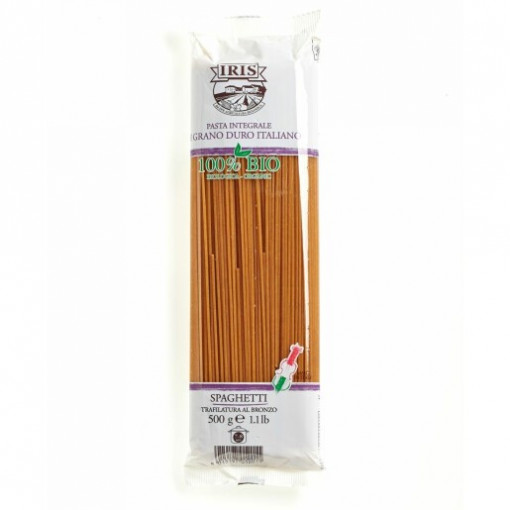 Paste bio Spaghete din grau dur integral 500g - IRIS